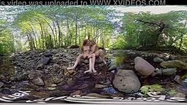 Yanks amateurs ANA MOLLY and BELLE HAVING LESBIAN FUN outdoors