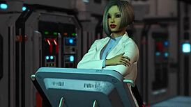 Sexy cuffed blonde pounded by shemale cyborg!