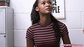 isla biza caught stealing, bent over for backstage search