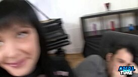 intense ass fucking during photoshoot with hot natural melanie.