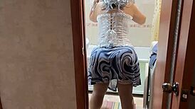 Stepmom's Big Ass Drilled Hard in Bathroom Anal