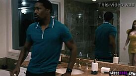 Lauren Philips plays sneaky footsie with Isiah Maxwell during dinner