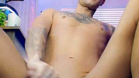 Adorable Twink Spanks Tight Ass with Dildo