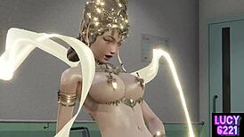 หญิงสาวเฮี้ยวไม่ไหวร้อนตัว จับหัวหน้าในรถขณะเพื่อนขับ เต็มในแดงและโปร่งใส