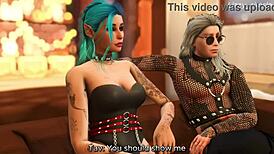 Rockstar Astarion and Halsin Double Penetrate Horny Tav in 3D Animation