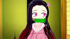 Nezuko in Kimono Gets Fucked