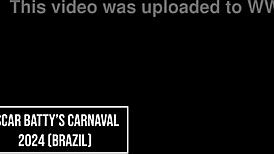 Mambos Carnaval 2024 Brazil - Sexy Girl Parades Nearly Naked Before Orgy Party