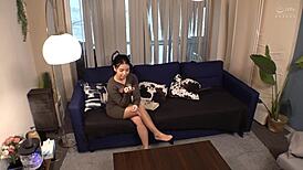 Japanese G-Cup Babe with Glamorous Body Gets Cumshot in Hardcore Action. Round Two on Her Tanned Skin