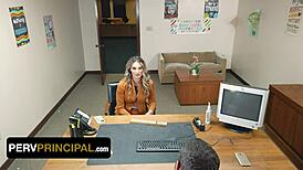 perv principal behind office closed doors