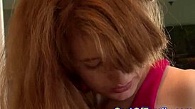 REDHEAD STEPDaughter Fingered Before COCKSUCKING!