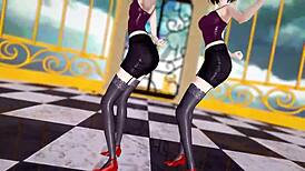 Hololive Uruha Rushia Tocoyami Towa Jaipur Dance