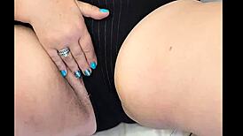 This busty mature gilf is getting so naughty, fingering her pussy like a wild cougar