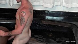 I saw this ebony beauty get her pussy drilled in a swingers threesome, interracial funn