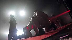 Watch porn stars in wild orgy at the club!