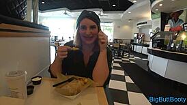 couple enjoys outdoor time with young girlfriend in horny moment