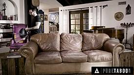 Wow, can you believe widower fucks lacy lennon look-alike with stepsons help?