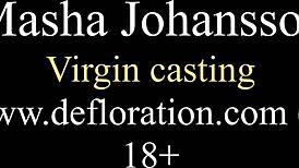 Masha Johansson Virgin First Time in Bold Camera Casting