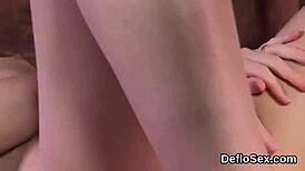 Provocative cutie pleasures pink snatch until cumming hard! Wow