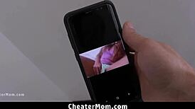 Stepmom began to suck her stepsons cock in the kitchen - cheatermom