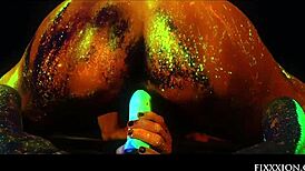 the adorable brunette feels so horny fingering her hairless pussy with a dildo.