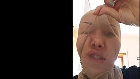 wearing stockings over my face, i look like a total pig with this nose.