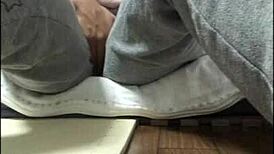 She's masturbating solo, watching herself get excited for the first time!