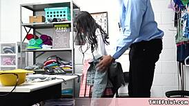 Man, this petite 18+ Asian got caught stealing lingerie in shop