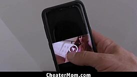 Stepmom began to suck her stepsons cock in the kitchen - cheatermom