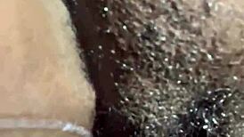 Ebony couple gets wild with homemade breeding action, so hot!