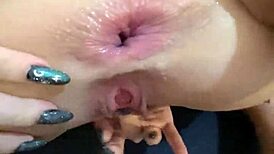 I begged the tattooed redhead to take it in her ass only, she wanted to be loose, and I came inside.