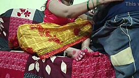 bhabhi in yellow saree pleasures devar with assfucking