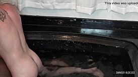 I saw this ebony beauty get her pussy drilled in a swingers threesome, interracial funn