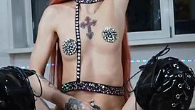 i'm nastya fox, trying this new toy on my pierced pussy