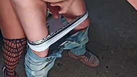 Begged to come with another man's load just to feel horny and screw him hard