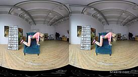 Lovely Blonde Amateur Rips Clothes And Dances In Lingerie While Stripping In Vr!