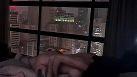 watch this passionate couple fuck in doggystyle with handjob