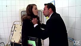 The Dominant Client Spanks Satin Blooms' Ass Before Blowjob