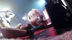 Watch porn stars in wild orgy at the club!