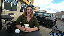 couple enjoys outdoor time with young girlfriend in horny moment