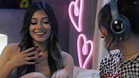 naughty isabella nice seduces petite xxlayna marie in lingerie