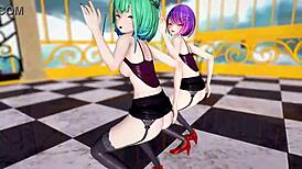 Hololive Uruha Rushia Tocoyami Towa Jaipur Dance