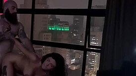 watch this passionate couple fuck in doggystyle with handjob