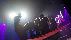 Watch porn stars in wild orgy at the club!