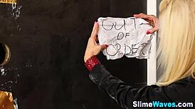 Upskirt Babe In Glamour Bukkake Scene