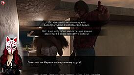 Project Myriam 3 with Russian MILF in shower. Big tits blonde bathing in wild cartoon game.