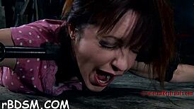 Gagged gal punished for being a total bitch. What did she do to deserve this nasty garage treatment?!