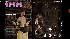 perverted waitress serves up big ass and tits in anime hentai