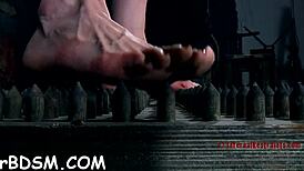 Gagged gal punished for being a total bitch. What did she do to deserve this nasty garage treatment?!