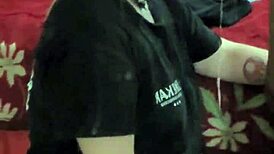 Blonde intensely sucks and deepthroats black cock until swallowing cumshot