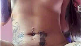 Darlin Davne Masturbates With Dildo And Sucks Cock